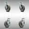 Service Caster 8 Inch SS Thermoplastic Rubber Swivel Caster Set with Roller Bearing 2 Brake SCC SCC-SS30S820-TPRRD-2-TLB-2 - alternate 1